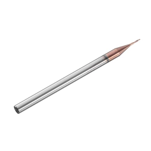 Image of HARFINGTON Ball Nose End Mill 4 Flute 0.025 inch Diameter 1 /8 inch Shank Tungsten Carbide Uncoated Spiral CNC Router Bits 0.075 inch Cutting Length Single End Ball for Carving Engraving Grinding