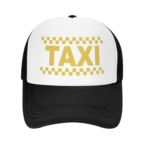 Taxi Driver Cab Trucker Hat Snapback Mesh Baseball Cap Unisex2