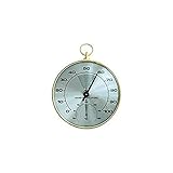 TFA Dostmann Analoges Thermo-Hygrometer, mit Messingring, Tempeartur, Luftfeuchtigkeit, gesundes Raumklima, (L) 102 x (B) 35 x (H) 113 mm
