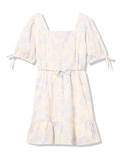 Speechless Girls' Short Sleeve Ruffled Eyelet Dress3