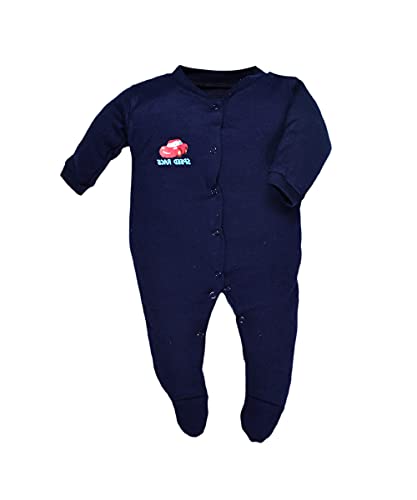 Image of Baby Multi-Color Long Sleeve Cotton Sleep Suit Romper for Boys and Girls Set of 3