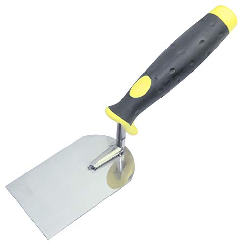 AERZETIX - Paleta de Estucador/Estuco 60x100mm - Herramienta para Yesero/Albañil - Mango bimaterial - Obras/Albañilería/Yeso/Mampostería/Baldos/Mortero - Acero - C45995