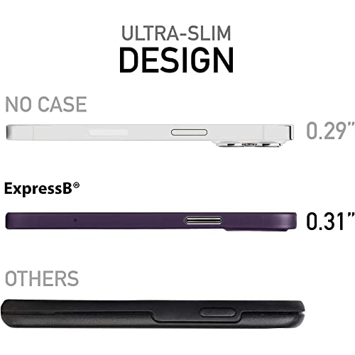 Image of ExpressB Back Cover for iPhone 15 Plus | Minimal Protect | Ultra Thin Anti Scratch Matte Finish Case for iPhone 15 Plus (Purple)