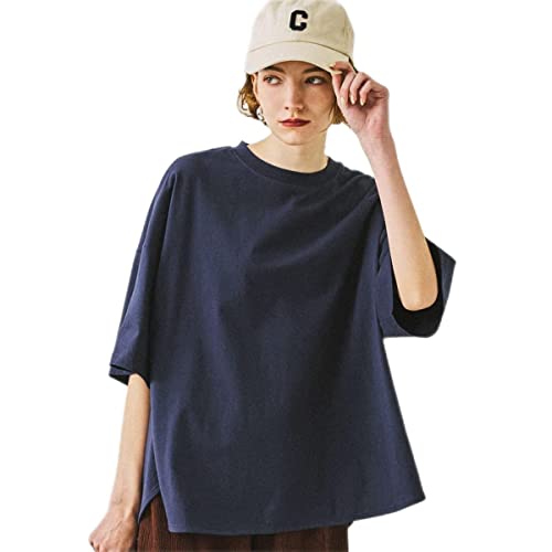 [コカ] USAコットン テールカット ゆったりカットソー 全6色 ネイビー Mのサムネイル