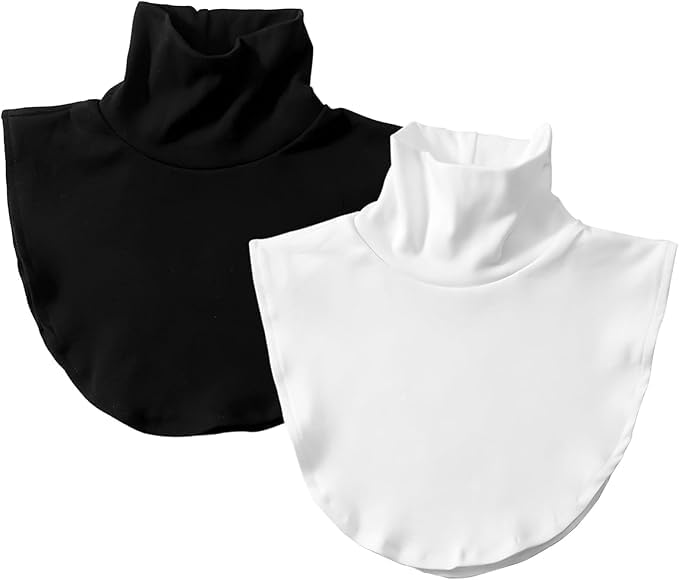 APOMOONS Cuello Falso Desmontable Mujeres Cuello Alto Cuello Medio Top Camisas Blusa Fibra Poliéster Falso