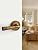 SORWDUERM 1 Pack Antique Brass Door Lever Passage Door Levers Interior Door Handle for Hall and Closet,Zinc Alloy