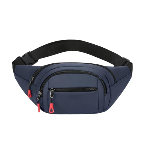 Fanny Pack for Men, Polyester Fiber Water-Resistant Easy to Clean Multi-Compartment Waist Bag with Adjustable Shoulder Strap,Lightweight Unisex Rich Usage Scenarios Waist Pack for Travelling Running