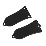 ERINGOGO Cubierta Metálica para Alma de Guitarra Eléctrica 2 Piezas Tipo Campana Cubierta para Varilla de Ajuste Color Negro Compatible Modelos Std- Accesorio Resistente para