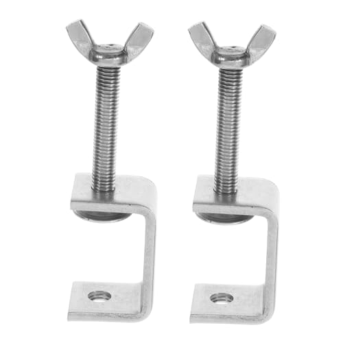 OSOLADY 2pcs Woodworking Jig Small Clamp Small c Clamp Woodworking Tiger Clamp C-clamp Clamps Heavy Duty Mini Clamps Woodworking Clamps Fence Clamps for Woodworking Stainless Steel Silver