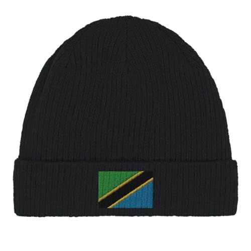 Bonnet en coton drapeau de la Tanzanie - Chapeau tricoté pour hommes et femmes