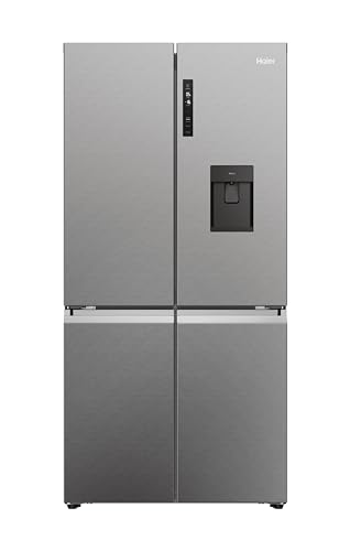 HAIER Cube 90 Series 5 HCR5919EHMP - Frigorífico 4 Puertas, Dispensador de Agua, Motor Inverter, My Zone, Cajón Humidity Zone, Total No Frost, Ancho 90,8cm, Capacidad XXL 525L, Iluminación LED, Inox