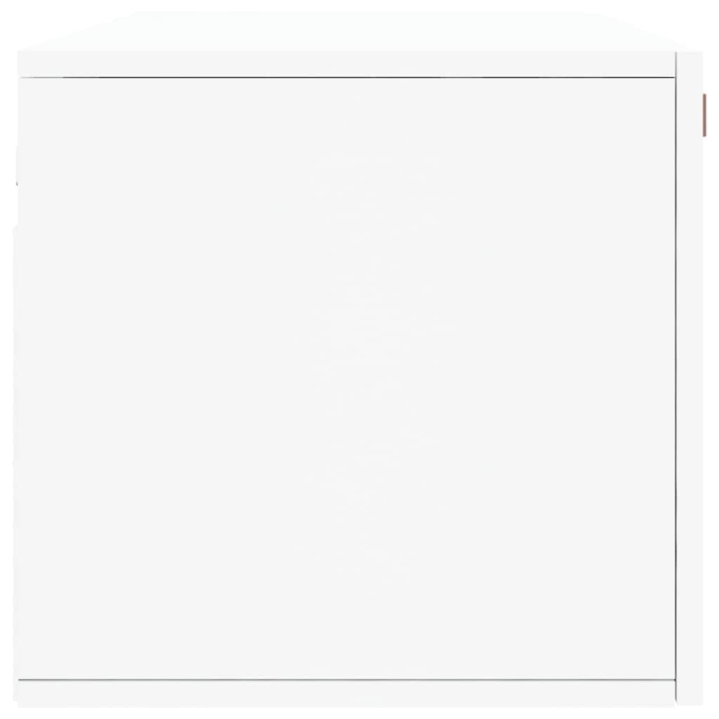 vidaXL Armoire Murale, Placard Suspendu avec Rangement, Meuble Flottant de Salon Salle de Séjour Intérieur, Moderne, Blanc Bois d'Ingénierie