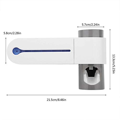 2019 Nuovo 2 in 1 UV Spazzolino sterilizzatore Spazzolino Holder automatico di dentifricio Squeezers Dispenser casa Bagno Set (Color : No box, Size : UK PLUG)