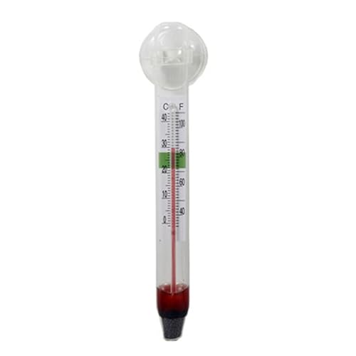 Termómetro de acuario para el tanque de pescado Acuario Impermeable Termómetro de vidrio hidráulico Sumergible con ventosa Thermo Counter Aquarium Fish Fish Suction Cup Cover