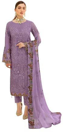 GenericRAMDEV FASHION Embroidered Straight Pant Suit