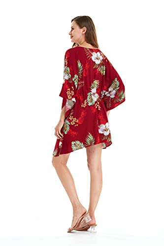 Image of Matchable Family Hawaiian Luau Men Women Girl Boy Clothes in Pineapple Garden Burgundy