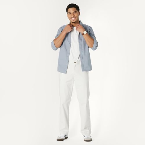 Amazon Essentials Men's Relaxed-Fit Cotton Chino Pant with Stretch Fabric, Stone, 32W x 32L by Amazon Essentials - Used condition - Image 5