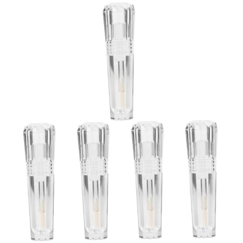 FOMIYES 5 Piezas Botella De Brillo De Labios Gelatina Suministro Cosmético Botella De Spray Muestra De Brillo De Labios Transatlántico Botella De Aceite De Labios Transparent El Plastico