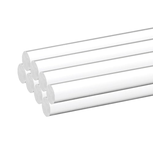 Image of MECCANIXITY 8pcs Acrylic Round Rods 23 /64 inch x 12 inch Clear Acrylic Dowel Rods Sticks Plastic Sticks Strip for DIY Crafts Lighting Gardening Decoration - 9mm x 300mm