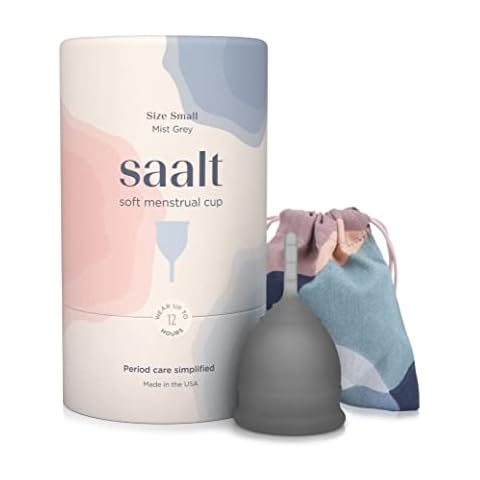 Saalt Soft Copa menstrual suave y flexible, EE. UU (gris, pequeño) Cover