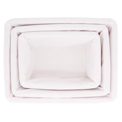 Cestas de mimbre apilables para organizar el baño y ordenar los armarios del dormitorio 5