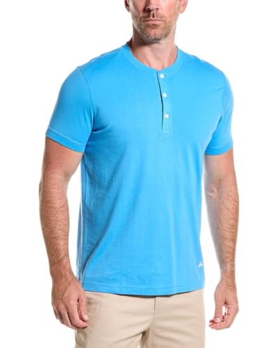 T-shirt à manches courtes Brooks Brothers Henley en coton pour vos sorties