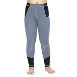 OKAY SPORTS Kid's Perfomance Horse Riding Tights Knee Patch Equestrian Pants Breathable Schooling Ri