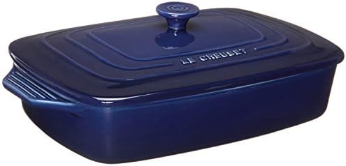 Le Creuset Stoneware Covered Rectangular Casserole, 3.5 qt. (12.5" x 8.5"), Indigo