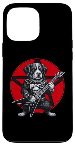 Berger Bernois Heavy Metal Guitare Rock Dog Lover Coque pour iPhone 13 Pro Max