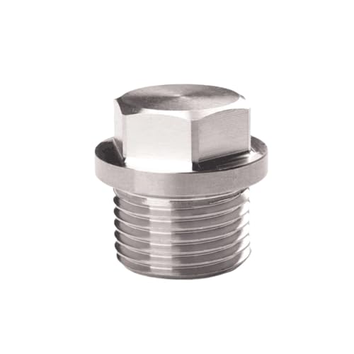 Bouchon hexagonal mâle inox pour installation pompe de jardin eau
