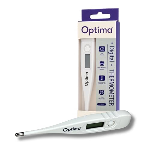 Image of Digital Thermometer For Fever Home Clear LCD Display Non Mercury Accuracy Plus Minus 0 point 2 Degree C Body Temperature Range 32 To 42 point 9 ODT 01 Optima