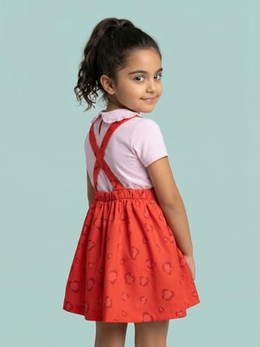 Image of Nautinati Girls A-Line Printed Dress with Puff Sleeves | Age 2-10 Years