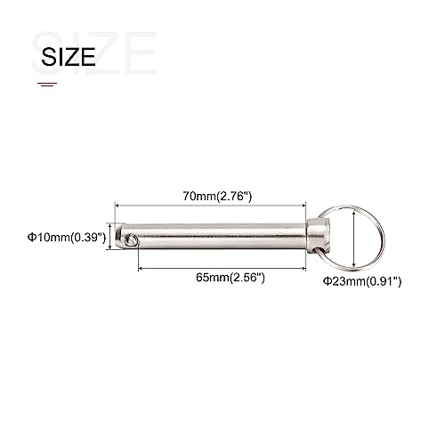 METALLIXITY Schnellspanner Stifte (10mmx70mm) 2Stk Karbonstahl Ziehen Pin - für Schiffbau Schiffausrüstung Boot Oben
