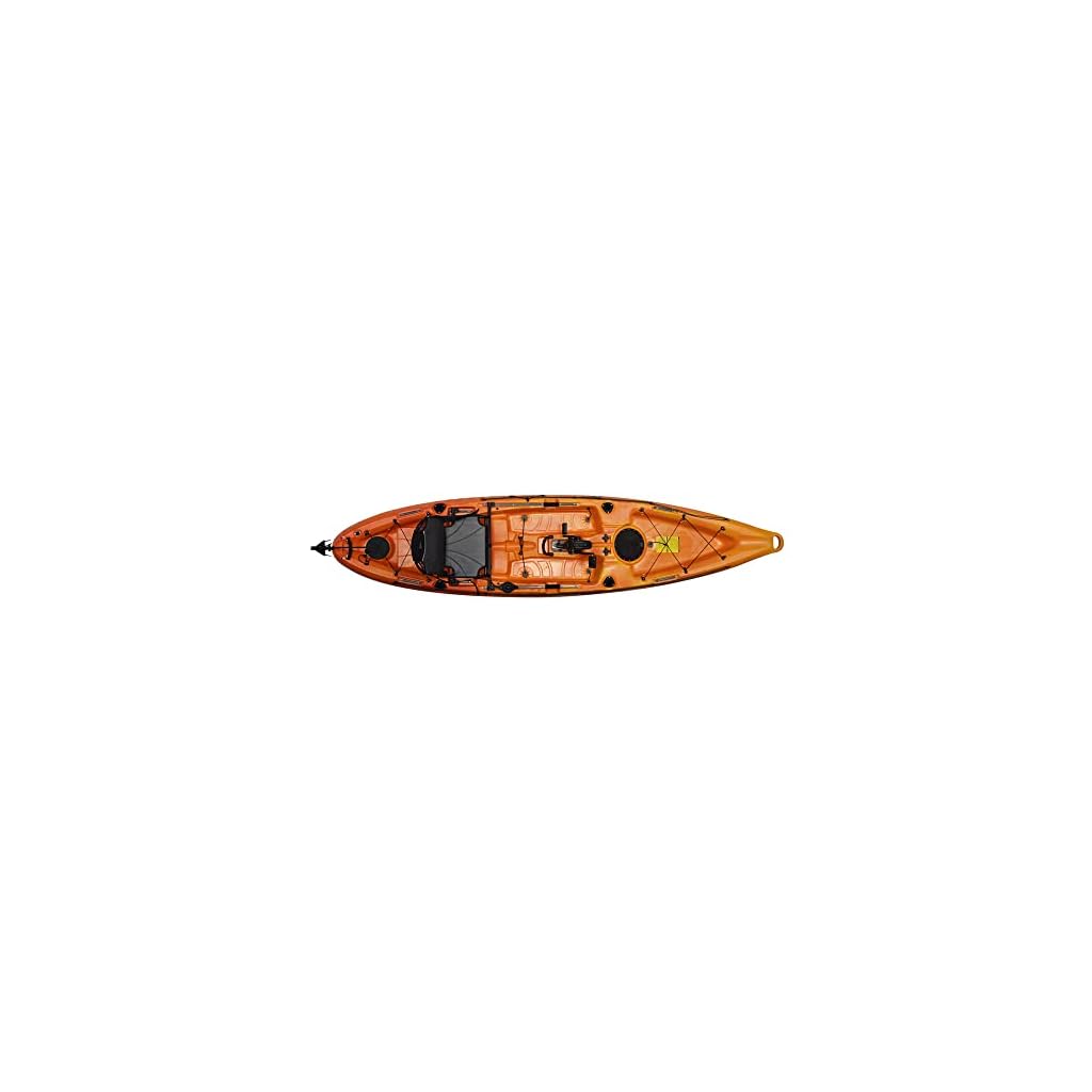 ‎Riot Kayaks Mako 12' Fishing Yak with Impulse Pedal Drive, Orange