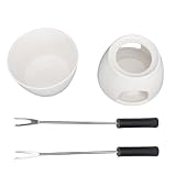 Fdit Keramik Fondue Becher Set, Schokoladen -Hot Pot mit Slip Base, Hauskäse Butter Fondue Maker Set für Home Restaurant Hotel 300ml