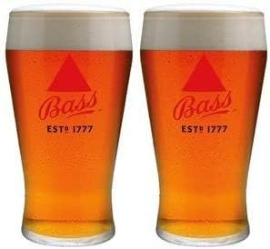 Bass Pale Ale Signature Viking Glass - 16 Ounce - Set of 2