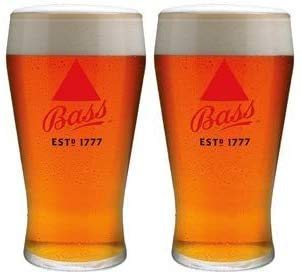 Bass Pale Ale Signature Viking Glass - 16 Ounce - Set of 2