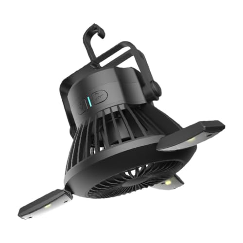 Ventilador y luz exterior de camping para solucionar el calor y la oscuridad en acampadas