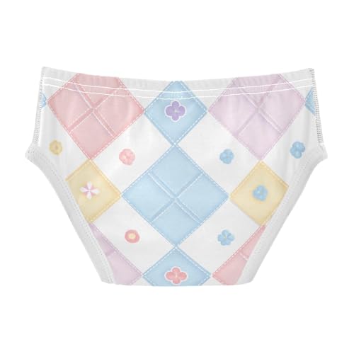 KLL Watercolor Plaid Multicolor Toddler Boy Comfort Underwear Briefs Cute Children Panties2