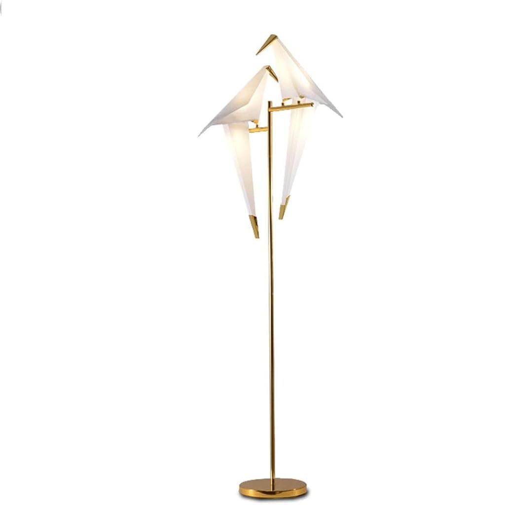 Lámpara de pie de industria ligera con diseño de pájaro y mil grullas para una iluminación elegante