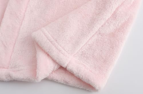 Image of Kids Hooded Bathrobe Girls Soft Plush Hooded Flannel Pajamas Sleepwear Boys Spa Robe