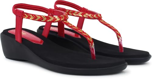 Image of Action Women's Suede Ankle Strap Sandals| Black with Gold Chevron Pattern| Stiletto Heel Black