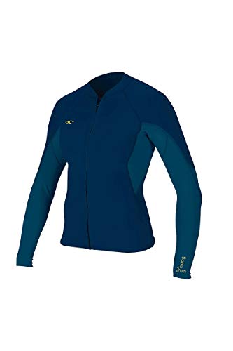 O'Neill Women's Bahia 1/.5mm Full Zip Wetsuit Jacket, Abyss/French Navy, 4