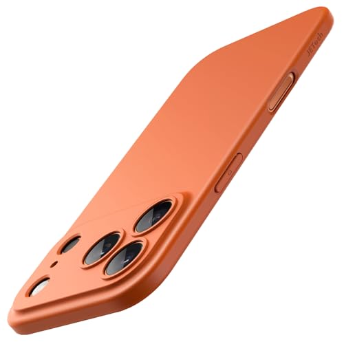 Image of JETech Slim Case for iPhone 17 Pro 6.3-Inch, Ultra-Thin Lightweight Minimalist Phone Cover with Camera Lens Protection, Matte Anti-Fingerprint Finish (Orange)