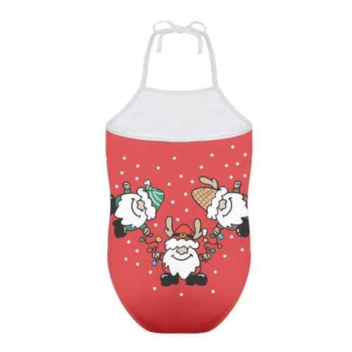 Image of Christmas Kids One-Piece Halter Swimsuits Beach Swimwear Bathing Suit for 3-10 Years Girls