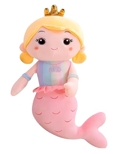 Image of Tickles Mermaid Soft Doll Stuffed Plush Animal Toy for Kids Girls Birthday Gifts (Color: Pink Size: 90 cm)