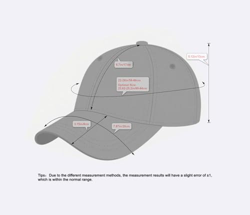 Gorra de béisbol unisex ajustable de algodón miniatura 6