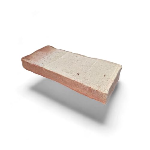 Pack 50 uds - Ladrillos de barro artenal de tonalidades paja, Ladrillo rústico entero color paja, 50 ladrillos de cerámica rústica 25 x 12 x 3 cm
