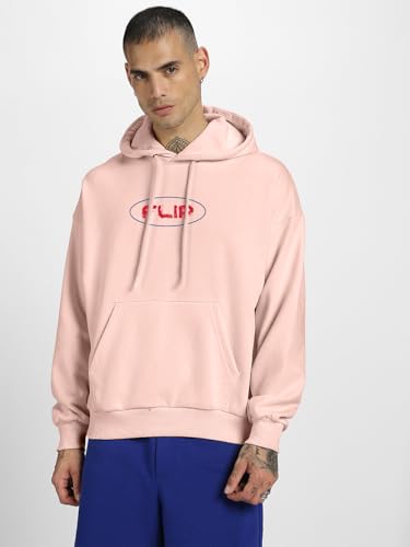 Image of Veirdo Polycotton Spun Oversized Fit Drop Shoulder Hooded Sweatshirt Full Sleeves Back Graphic Printed Jumper Hoodie for Men (Available Sizes: S to 3XL)