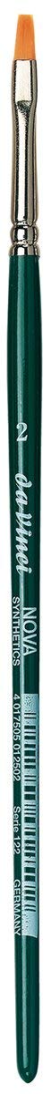 Da Vinci 122 Series Hobby Brush, Synthetic Fiber, Green, 17.5 x 0.45 x 30 cm